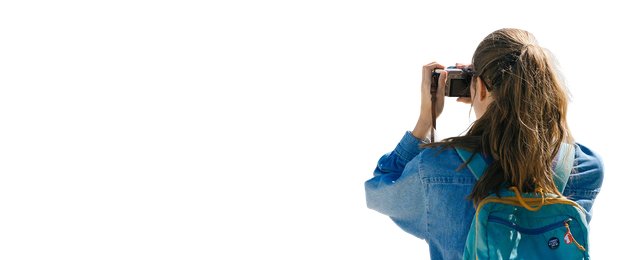 Tourist met camera in de hand